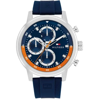 Tommy Hilfiger Rocky Blue Dial Silicone Strap Men's Watch